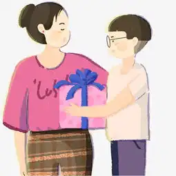 母亲节儿子送礼物插画图片素材其他格式下载动漫人物大全

