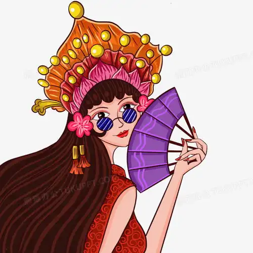 国潮风格旗袍美女人物元素png图片素材免费下载人物png20002000像素
