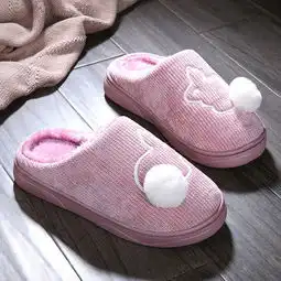 棉拖鞋女冬季可爱卡通防滑软底舒适居家毛毛月子情侣棉拖鞋男士冬lt6817图片大全邮乐官方网站
