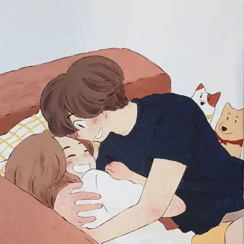 甜蜜恋爱的日常九宫格漫画图,情侣向往的小清新日常生活
