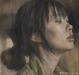 日本画家osamuobi写实人物油画欣赏
