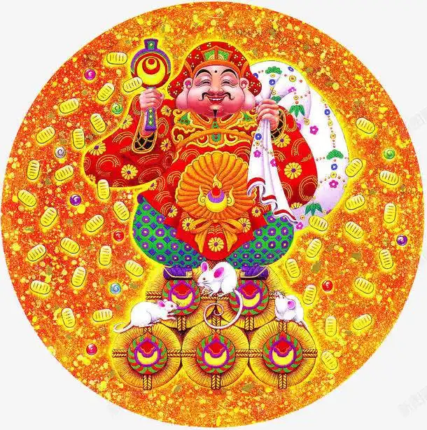 财神爷图案元素免抠png设计图片免费下载页面网页平面电商创意素材佛文化素材
