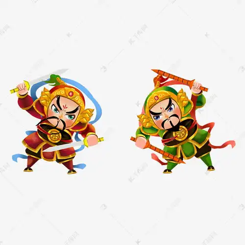 春节卡通福财神门神素材图片免费下载千库网
