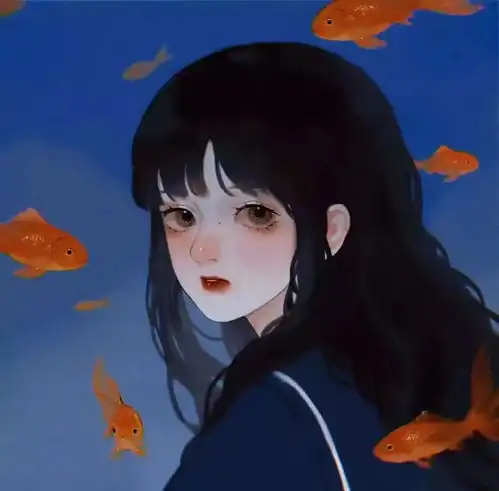 动漫头像超纯净的治愈蓝色系头像
