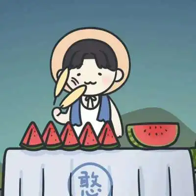 一男一女甜甜的卡通情头头像
