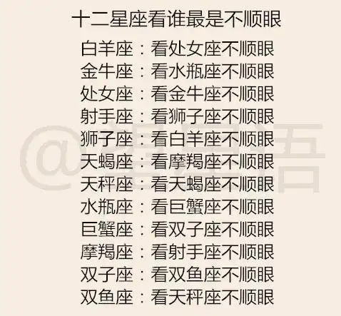 十二星座看谁不顺眼,明明相爱却容易擦肩而过的十二星座情侣组合
