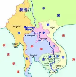 湄公河在中国地图那个地方
