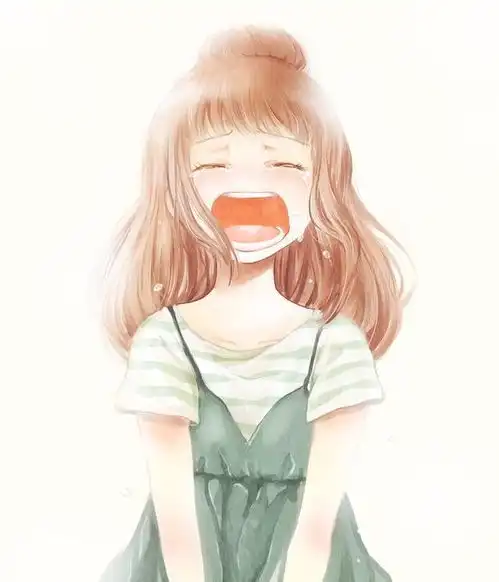 痛哭伤心难过的卡通图片
