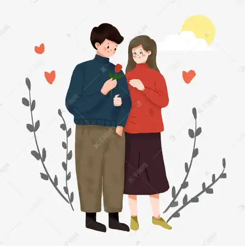 情人节小清新手绘插画png元素素材图片免费下载千库网
