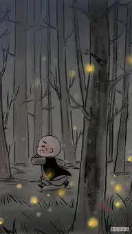 水墨风一禅小和尚壁纸
