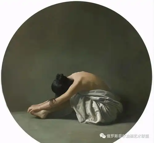 年轻艺术家张飞超写实人体油画中的美女,清纯美丽,细腻逼真
