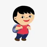 单人男生头像背着书包上学堂微信头像图片大全
