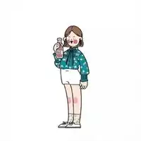 高清白底横版女生头像
