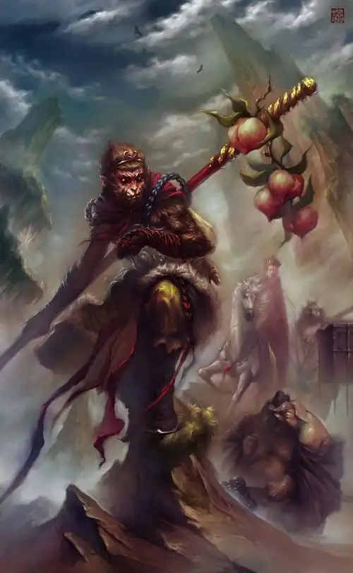 西游记动漫人物绘画图片
