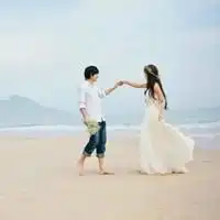 海边情侣头像浪漫海边看海情侣意境头像图片
