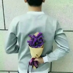 背后藏花
