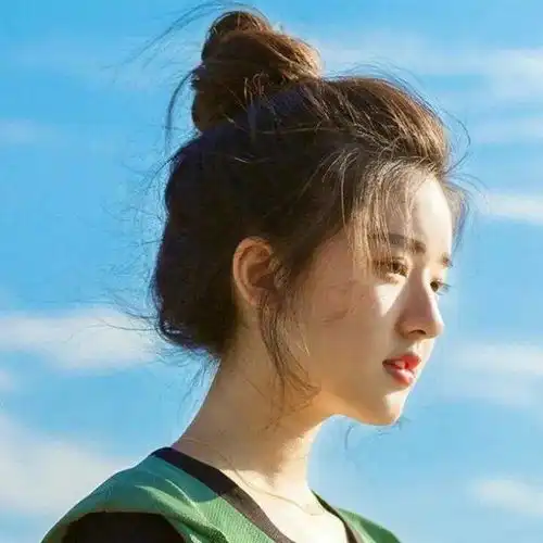 高清头像可爱丸子头女生头像
