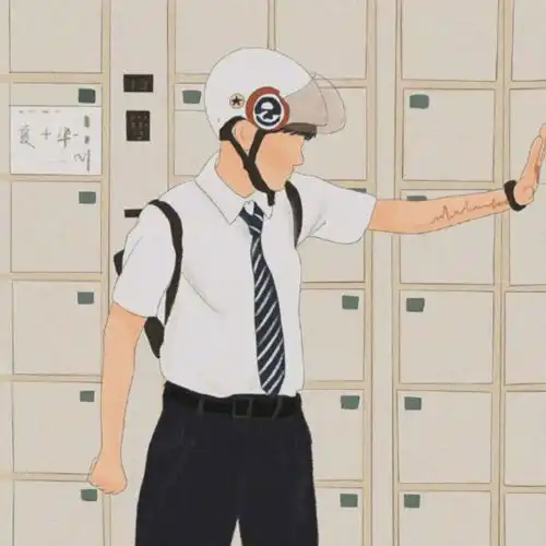 情侣手绘头像一男一女
