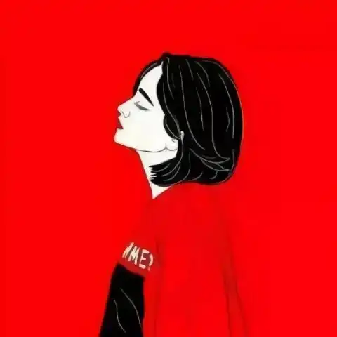 红底情侣头像一男一女动漫快手专用清晰头像尺寸480x480图

