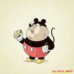 胖子吃货卡通版美国画家带来应景春节吃胖插画
