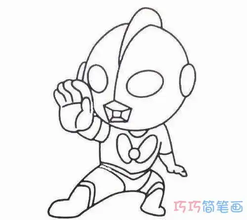 怎么画卡通奥特曼咸蛋超人奥特曼简笔画图片

