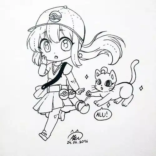 不会画女生这么多动漫线稿给你临摹还怕画不好吗
