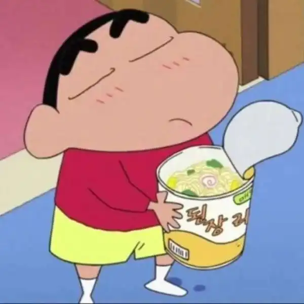 蜡笔小新吃货图片蜡笔小新吃零食吃面表情包图片
