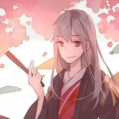 求古风少女,长发,汉服颜色偏浅,动漫人物的图片
