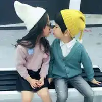 情侣头像可爱小孩一对两张微信头像图片大全
