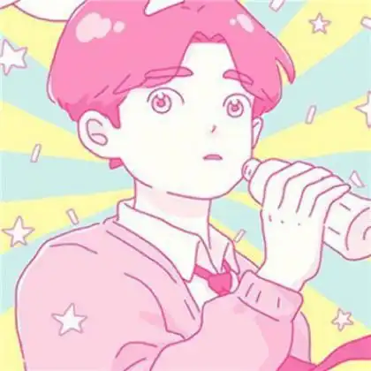 卡通情侣头像二次元少女心一对两张
