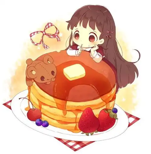 动漫头像手绘美食,你喜欢灵动仙女蛋糕还是唯美系冰淇淋
