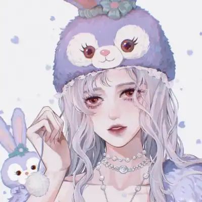 女生手绘头像
