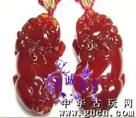 极品红玉髓貔貅情侣挂件压灾辟邪永结同心
