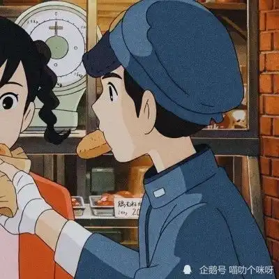 超甜的旧漫可爱情侣头像
