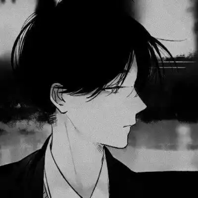 男生黑白灰色头像
