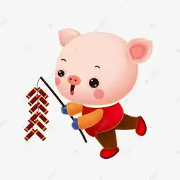 手绘新年放鞭炮小猪宝宝插画素材图片免费下载高清psd千库网图片编号11415749
