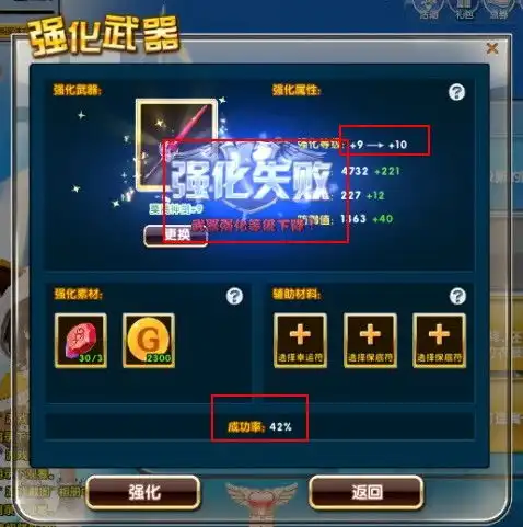 炫舞时代强化武器规则及成功率介绍
