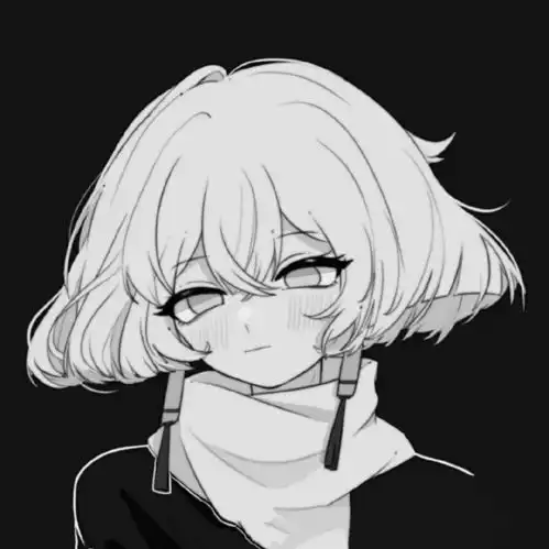 今日份黑白动漫男女头像
