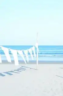 小清新海边沙滩风景
