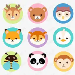 可爱森林动物头像矢量素材图片免费下载高清图片pngpsd千库网图片编号6989440

