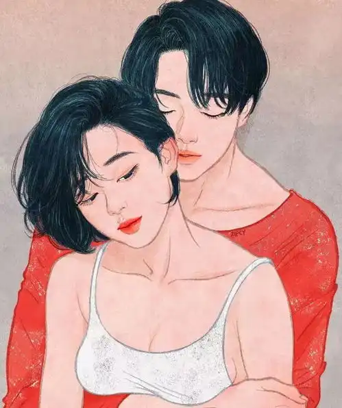 微信头像,唯美插画,情侣头像
