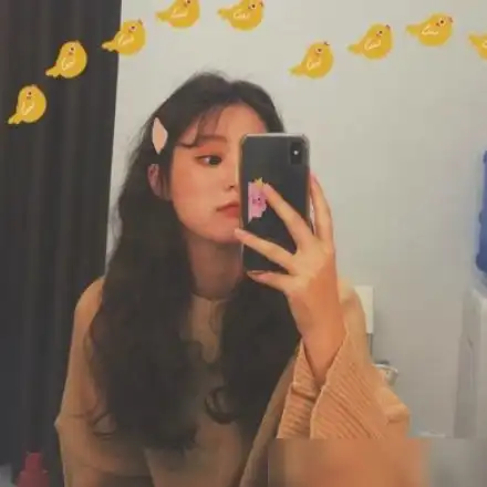 少女心仙气女生头像我会熬夜陪你,下雨接你,说我爱你
