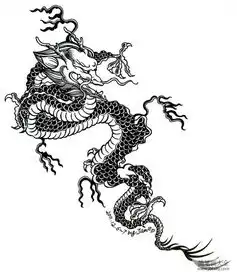 龙的简笔画经典中国龙简笔画图片
