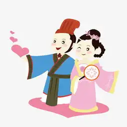 七夕情人节手绘牛郎织女游玩图片素材其他格式下载动漫人物大全
