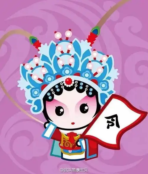 q版京剧人物原来国粹也可以这么萌啊,可堆糖,美好生活研究所
