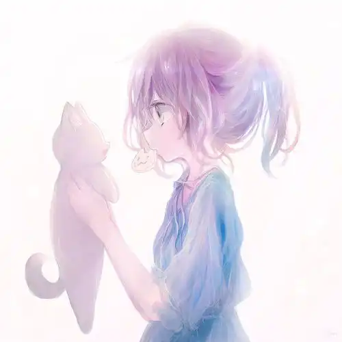 有没有女孩子抱着猫的动漫头像
