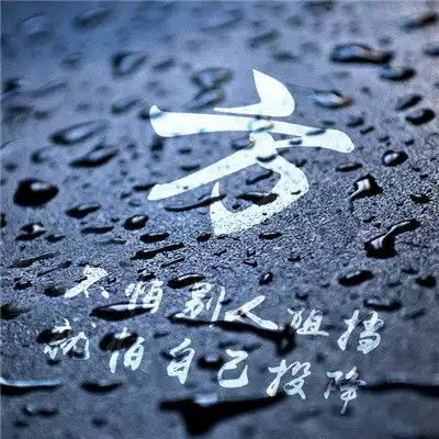 2020励志正能量头像,不怕别人阻挡就怕自己投降

