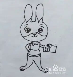 简笔画兔子警官朱迪
