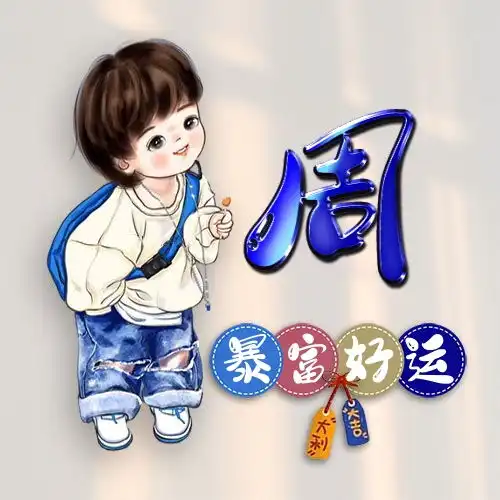 在线姓氏头像制作之卡通男孩
