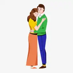 卡通恩爱的情侣人物插画图片素材其他格式下载动漫人物大全
